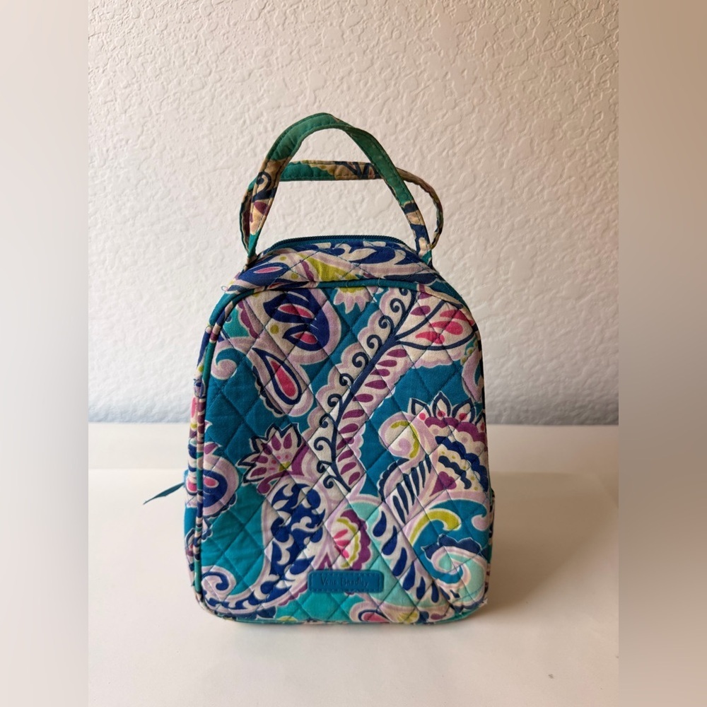Vera Bradley Quilted Paisley Lunch Box | Multicolor Cotton Insulated Tote